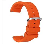 MKMKM Watch Strap，Watch bands,Silicone Watch Band Quick Release Rubber Watch Strap 20mm 22mm 24mm Watch Strap Watch Replacement Watchband Green(Orange-Silver,21mm)