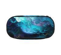 MKNAZ 3D Graphics Universe Space Printed Pencil Case & Makeup Pouch Oxford Fabric Stationery Pouch Unisex Pencil Box for School/Office/Travel