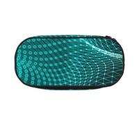 MKNAZ Abstract Polygonal Space Printed Pencil Case & Makeup Pouch Oxford Fabric Stationery Pouch Unisex Pencil Box for School/Office/Travel