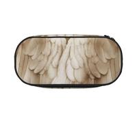 MKNAZ Angel Wing Printed Pencil Case & Makeup Pouch Oxford Fabric Stationery Pouch Unisex Pencil Box for School/Office/Travel