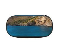 MKNAZ Arch in Mallorca Spain Printed Pencil Case & Makeup Pouch Oxford Fabric Stationery Pouch Unisex Pencil Box for School/Office/Travel
