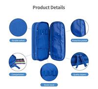 MKNAZ Arch in Mallorca Spain Printed Pencil Case Pen Bag Double-Layer Pen Pouch Organizer for Student Artists School Office College, Blue