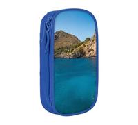 MKNAZ Arch in Mallorca Spain Printed Pencil Case Pen Bag Double-Layer Pen Pouch Organizer for Student Artists School Office College, Blue