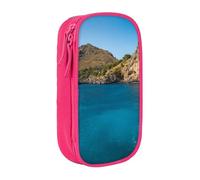 MKNAZ Arch in Mallorca Spain Printed Pencil Case Pen Bag Double-Layer Pen Pouch Organizer for Student Artists School Office College, Pink
