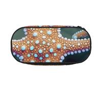 MKNAZ Beautiful Sea Theme Printed Pencil Case & Makeup Pouch Oxford Fabric Stationery Pouch Unisex Pencil Box for School/Office/Travel