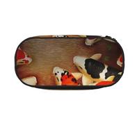 MKNAZ Beauty Fish Printed Pencil Case & Makeup Pouch Oxford Fabric Stationery Pouch Unisex Pencil Box for School/Office/Travel