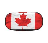 MKNAZ Canadian Flag Printed Pencil Case & Makeup Pouch Oxford Fabric Stationery Pouch Unisex Pencil Box for School/Office/Travel