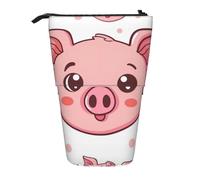 MKNAZ Cartoon Animals Printed Telescopic Pencil Case Stand Up Pen Bag, Cute Pencil Organizer Portable Pencil Bag Suitable for School Office