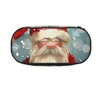 MKNAZ Christmas Traditional Gnome 1 Printed Pencil Case & Makeup Pouch Oxford Fabric Stationery Pouch Unisex Pencil Box for School/Office/Travel