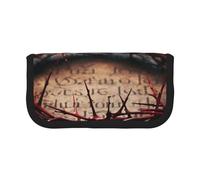 MKNAZ Crown of Thorns Printed Canvas Pencil Case Large Capacity Pen Pouch Stationery Organiser, Makeup Cosmetic Bag for School Office Travel, Student Gifts