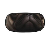 MKNAZ Cute Pretty Pug Dog Printed Pencil Case & Makeup Pouch Oxford Fabric Stationery Pouch Unisex Pencil Box for School/Office/Travel