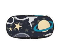 MKNAZ Fun cat Astronaut Printed Pencil Case & Makeup Pouch Oxford Fabric Stationery Pouch Unisex Pencil Box for School/Office/Travel