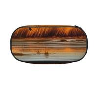 MKNAZ Hunting Flying Wild Duck 5 Printed Pencil Case & Makeup Pouch Oxford Fabric Stationery Pouch Unisex Pencil Box for School/Office/Travel