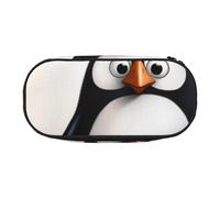 MKNAZ I Love Penguins Printed Pencil Case & Makeup Pouch Oxford Fabric Stationery Pouch Unisex Pencil Box for School/Office/Travel