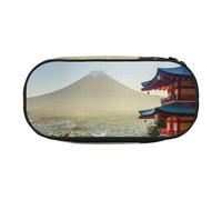 MKNAZ Japan Mount Fuji Landscape Printed Pencil Case & Makeup Pouch Oxford Fabric Stationery Pouch Unisex Pencil Box for School/Office/Travel