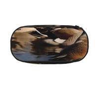MKNAZ Mallard Ducks Printed Pencil Case & Makeup Pouch Oxford Fabric Stationery Pouch Unisex Pencil Box for School/Office/Travel