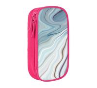 MKNAZ Marble Mural Printed Pencil Case Pen Bag Double-Layer Pen Pouch Organizer for Student Artists School Office College, Pink