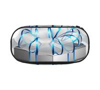 MKNAZ Merry Christmas Ball Printed Pencil Case & Makeup Pouch Oxford Fabric Stationery Pouch Unisex Pencil Box for School/Office/Travel