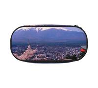 MKNAZ Mount Fuji Japan Printed Pencil Case & Makeup Pouch Oxford Fabric Stationery Pouch Unisex Pencil Box for School/Office/Travel