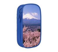 MKNAZ Mount Fuji Japan Printed Pencil Case Pen Bag Double-Layer Pen Pouch Organizer for Student Artists School Office College, Blue