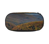 MKNAZ Mountains Printed Pencil Case & Makeup Pouch Oxford Fabric Stationery Pouch Unisex Pencil Box for School/Office/Travel