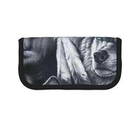 MKNAZ Native Americans Wolf Printed Canvas Pencil Case Large Capacity Pen Pouch Stationery Organiser, Makeup Cosmetic Bag for School Office Travel, Student Gifts