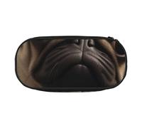 MKNAZ Pretty Pug Printed Pencil Case & Makeup Pouch Oxford Fabric Stationery Pouch Unisex Pencil Box for School/Office/Travel