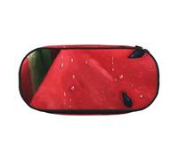 MKNAZ Red Watermelon Printed Pencil Case & Makeup Pouch Oxford Fabric Stationery Pouch Unisex Pencil Box for School/Office/Travel