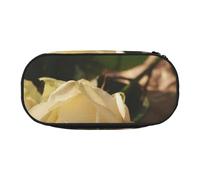 MKNAZ Romantic Roses Printed Pencil Case & Makeup Pouch Oxford Fabric Stationery Pouch Unisex Pencil Box for School/Office/Travel