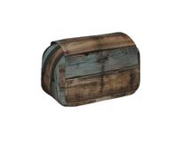 MKNAZ Rustic Old Barn Wood Prints Flip Pencil Case - Double-Layer Large Capacity Pen Organizer with Dual Zippers - for Students, Artists & Travelers