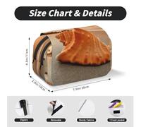 MKNAZ Shell Beach Sunset Prints Flip Pencil Case - Double-Layer Large Capacity Pen Organizer with Dual Zippers - for Students, Artists & Travelers