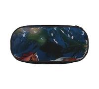 MKNAZ Shocking Running Horses Printed Pencil Case & Makeup Pouch Oxford Fabric Stationery Pouch Unisex Pencil Box for School/Office/Travel