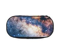 MKNAZ Starry Universe Space Printed Pencil Case & Makeup Pouch Oxford Fabric Stationery Pouch Unisex Pencil Box for School/Office/Travel