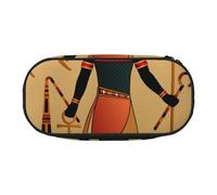 MKNAZ Sun Old Egyptian Timeless Grace Printed Pencil Case & Makeup Pouch Oxford Fabric Stationery Pouch Unisex Pencil Box for School/Office/Travel