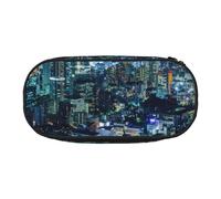 MKNAZ Tokyo City Printed Pencil Case & Makeup Pouch Oxford Fabric Stationery Pouch Unisex Pencil Box for School/Office/Travel