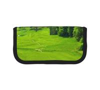 MKNAZ Vancouver Golf Course Printed Canvas Pencil Case Large Capacity Pen Pouch Stationery Organiser, Makeup Cosmetic Bag for School Office Travel, Student Gifts