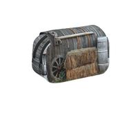 MKNAZ Wooden Barn Countryside Prints Flip Pencil Case - Double-Layer Large Capacity Pen Organizer with Dual Zippers - for Students, Artists & Travelers