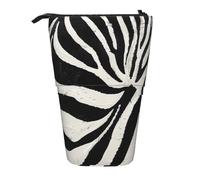 MKNAZ Zebra Animal Printed Telescopic Pencil Case Stand Up Pen Bag, Cute Pencil Organizer Portable Pencil Bag Suitable for School Office