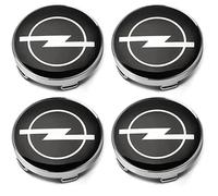 MKNHCGSZ Car Wheel Center Caps for Opel Corsa D 2006-2014, Vehicle Hub Cap Replacement 4Pcs 60MM Alloy Tire Rim Cover Emblem Waterproof Dustproof Decoration,A-Black