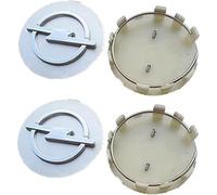 MKNHCGSZ Car Wheel Center Caps for Opel Corsa D 2006-2014, Vehicle Hub Cap Replacement 4Pcs 60MM Alloy Tire Rim Cover Emblem Waterproof Dustproof Decoration,A-Silver