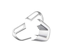 MKNOLIUJ Fit For J-e-e-p Renegade 2014 2015 2016 2017 2018 2019 Accessories Car Steering Wheel Decorative Cover Trim Interior Stickers(Matt Silver)