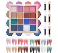 MKNZOME 16 Colours Nail Pigment Powder, Chrome Nail Powder【2025 Upgrade】Pink Nail Art Palette for Nail Design, Nail Art Body and Crafts Salon Home Use