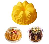 MKNZOME 1PCS 8.66'' Silicone Cake Moulds for Baking, Round Nonstick Cake Tins, Reusable Baking Trays for Oven Dishwasher Freezer, Baking Pan for Homemade Bread Muffins Puddings