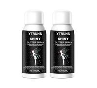 MKNZOME 2-Piece Waterproof Glitter Spray - Shimmer Glitter Hairspray & Powder Spray for Face, Hair, Body, Clothing & Nail Art