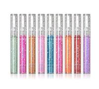 MKNZOME 9Pcs Glitter Lip Gloss Set, Liquid Lipstick Shimmer Lip Tint Stain Waterproof Long-Lasting Lipgloss Make Up Gifts for Women Teenage Girls Birthday Valentine's Day Xmas