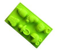 MKNZOME Silicone Moulds, 6 Cavity Baby Shower Chocolate Moulds Soap Mould Baking Bakeware Fondant Mold for Cake Soap Candy Chocolate Cupcake Jelly Bread Pudding Muffin
