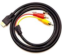Mkoder HDMI to av Cable HDMI Male to 3 av Female av Cable Video Audio Component Converter Adapter Cable for TV HDTV DVD