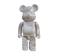 MKOLKGNE Be@rbrick 400% 28cm/11 In Model Hand Collected Toys Golden Marble Violent Bear Art Home Decoration