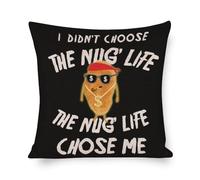 MKONY Chicken Nugget Pillow Case Didn't Choose The Nug Life Throw Pillow Covers Sofa Cushion Car Cushion Decoration 18x18 Inch