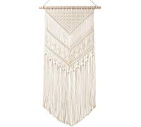 Mkouo Macrame Wall Hanging Tapestry Wall Decor Boho Chic Handmade Cotton Woven Bohemian Home Decoration, 35cm(W) X 83cm(L)